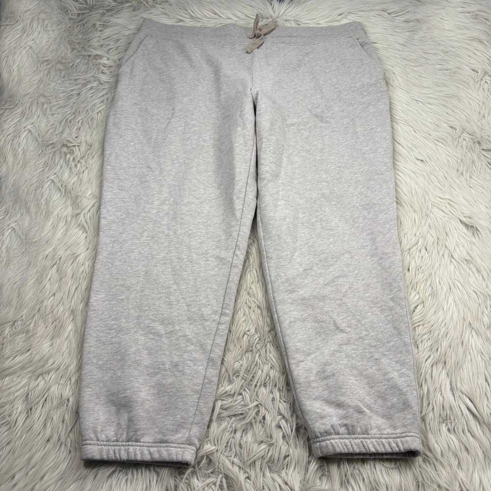 L.L. Bean Women's 2X Biege Classic Tapered Leg Sweatpants Lounge Cozycore